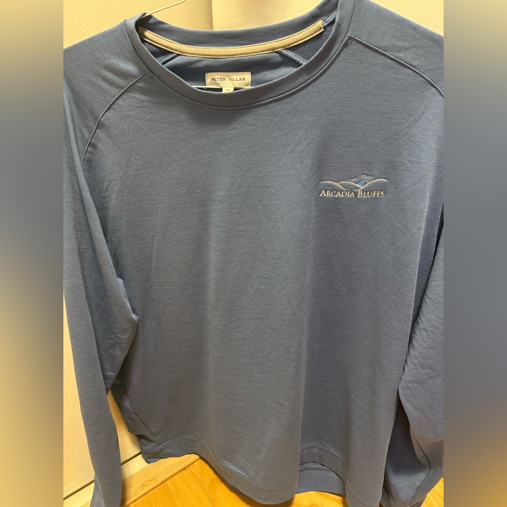 Peter Millar Arcadia Bluffs Blue Long Sleeve Pullover
